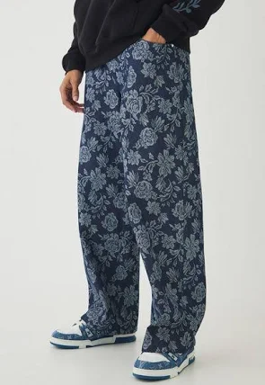 Men's print jeans